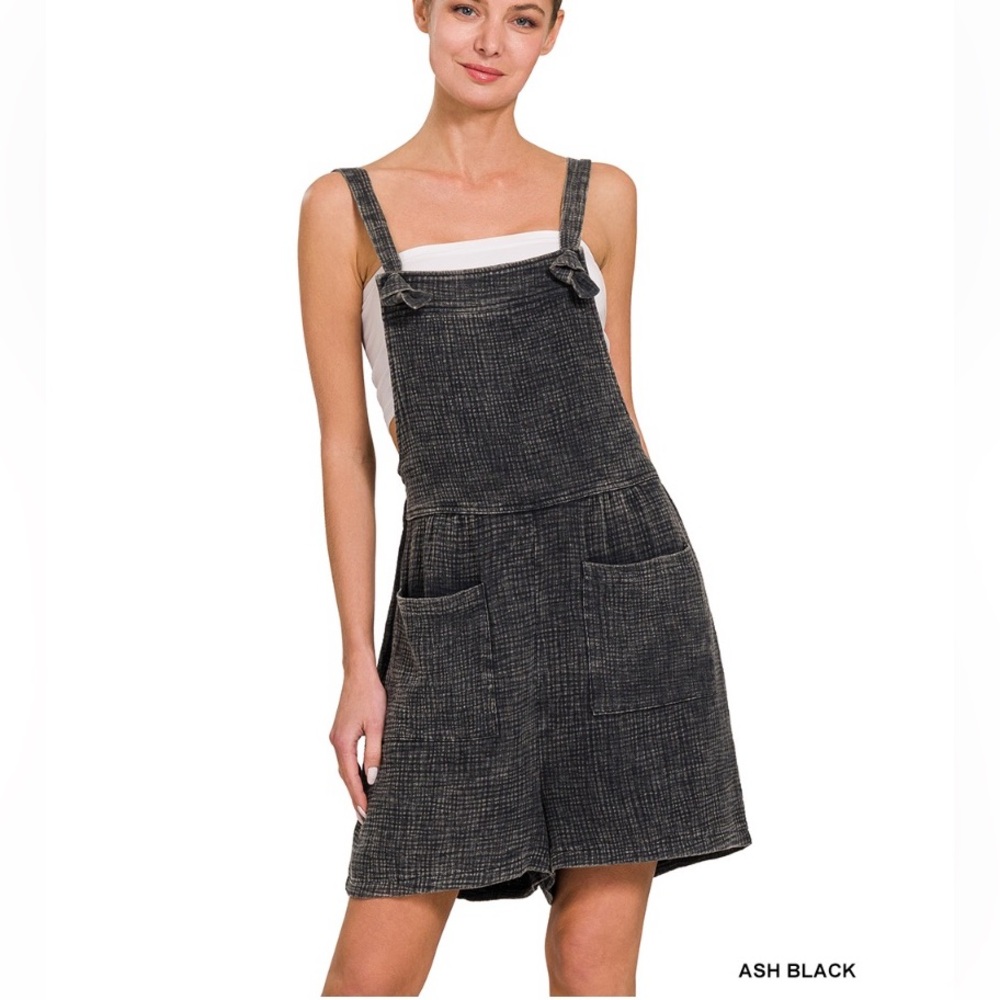 Zenana Outfitters Ash Black Romper